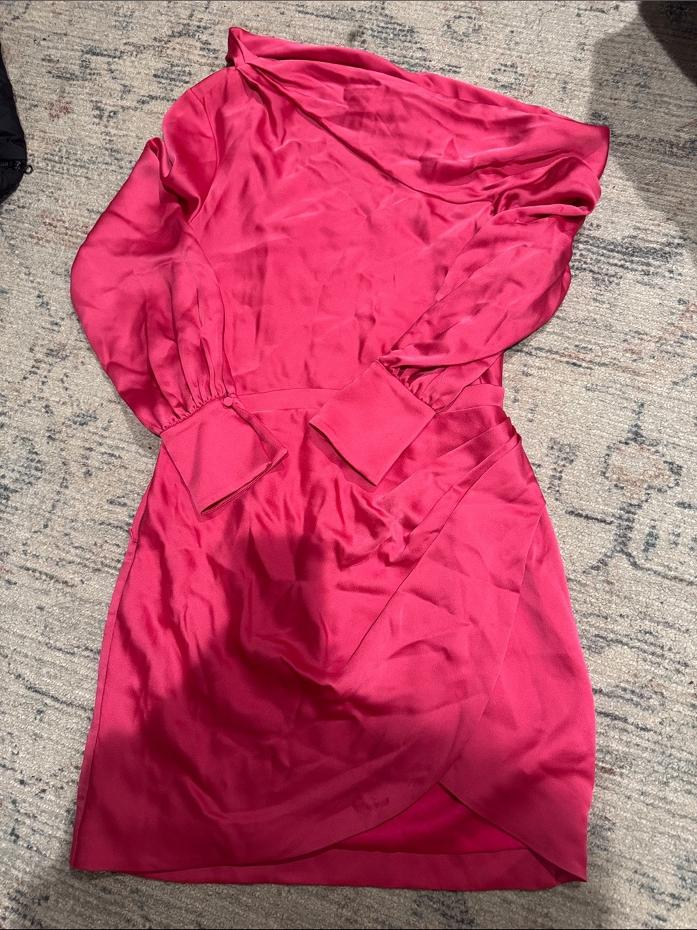 Jonathan Simkhai Hot Pink Mini Dress off the shoulder
